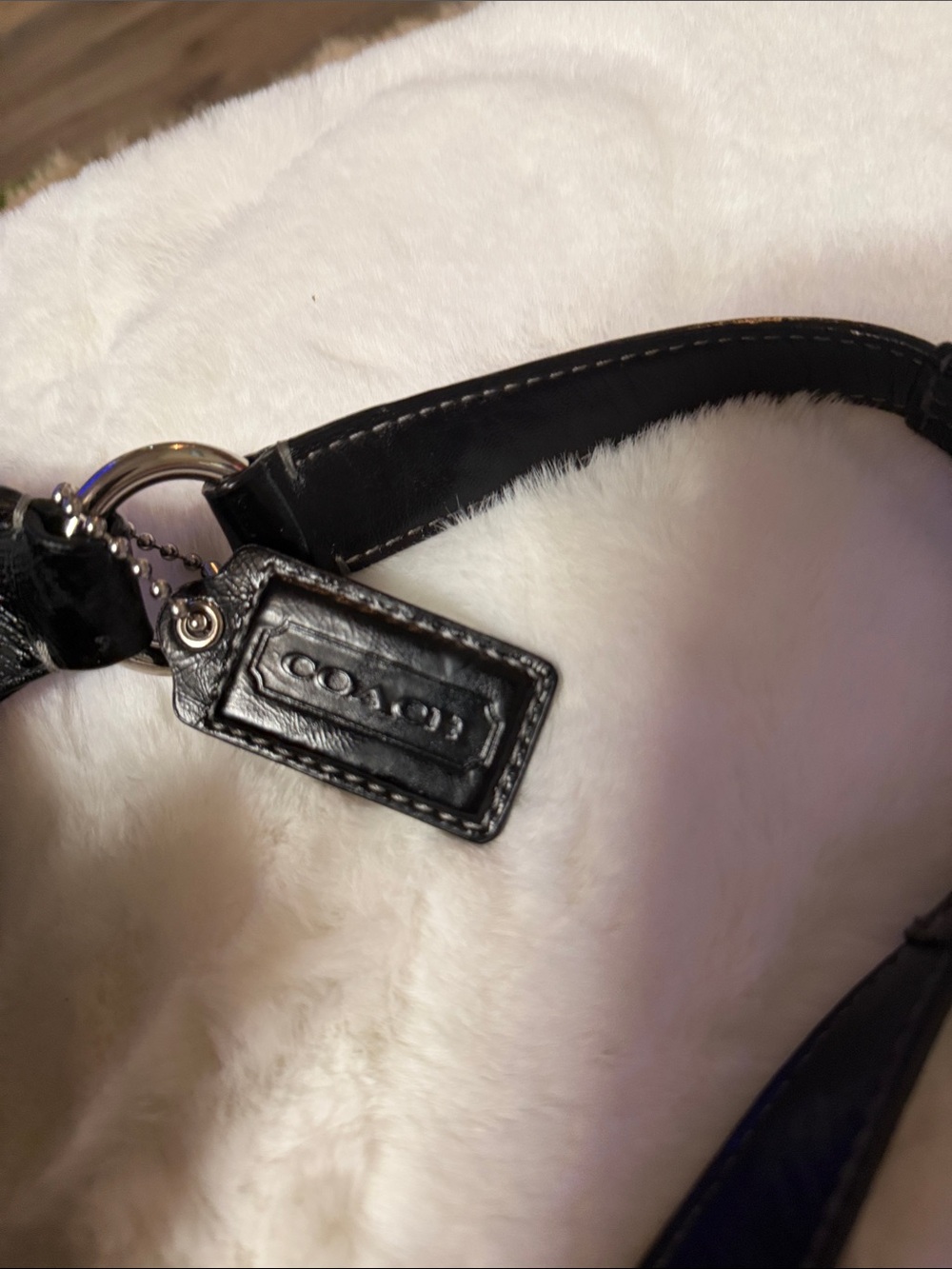 Y2K Vtg Coach Black Signature Soho Hobo Canvas and Leather - Picture 7 of 11